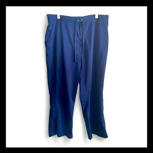 Purple Label Healing Hands Womens Navy Scrub Pants XL Nursing Healthcare Pockets